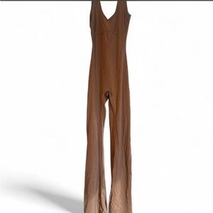 Chic brown Sleeveless Jumpsuit